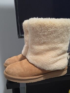 UGG Tan Sheepskin Sole Boots